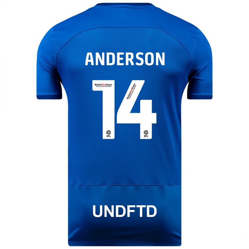 Férfi Keshi Anderson #14 Kék Hazai Jersey 2023/24 Mez Póló Ing