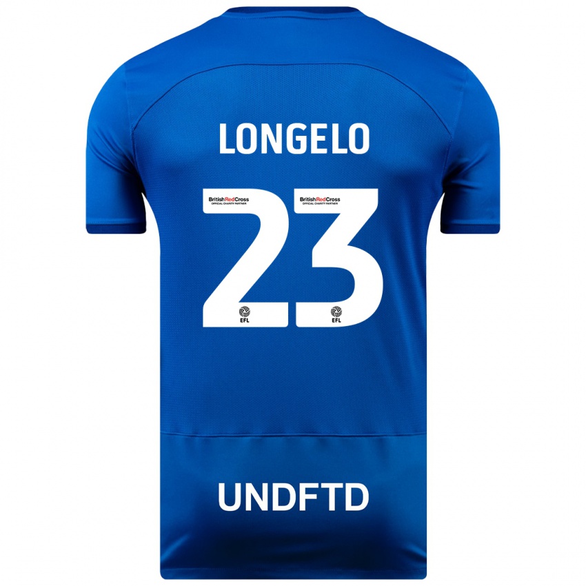 Férfi Emmanuel Longelo #23 Kék Hazai Jersey 2023/24 Mez Póló Ing