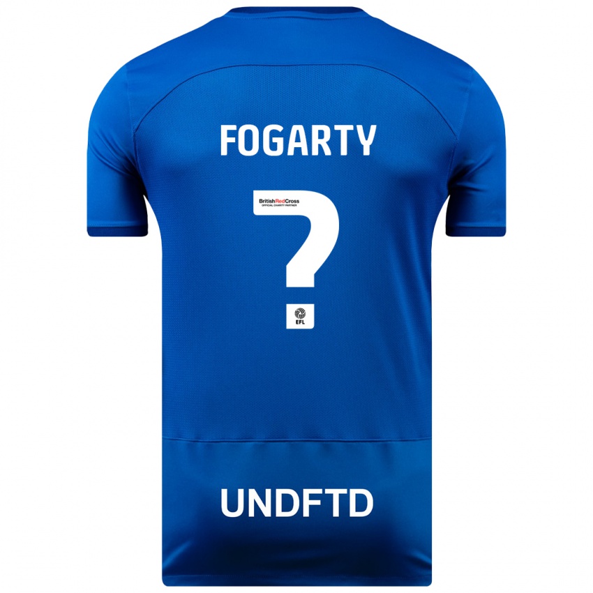 Férfi Tom Fogarty #0 Kék Hazai Jersey 2023/24 Mez Póló Ing