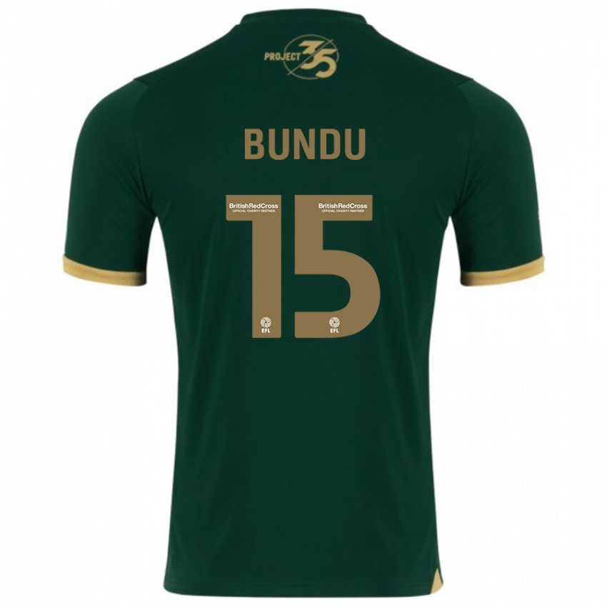 Férfi Mustapha Bundu #15 Zöld Hazai Jersey 2023/24 Mez Póló Ing