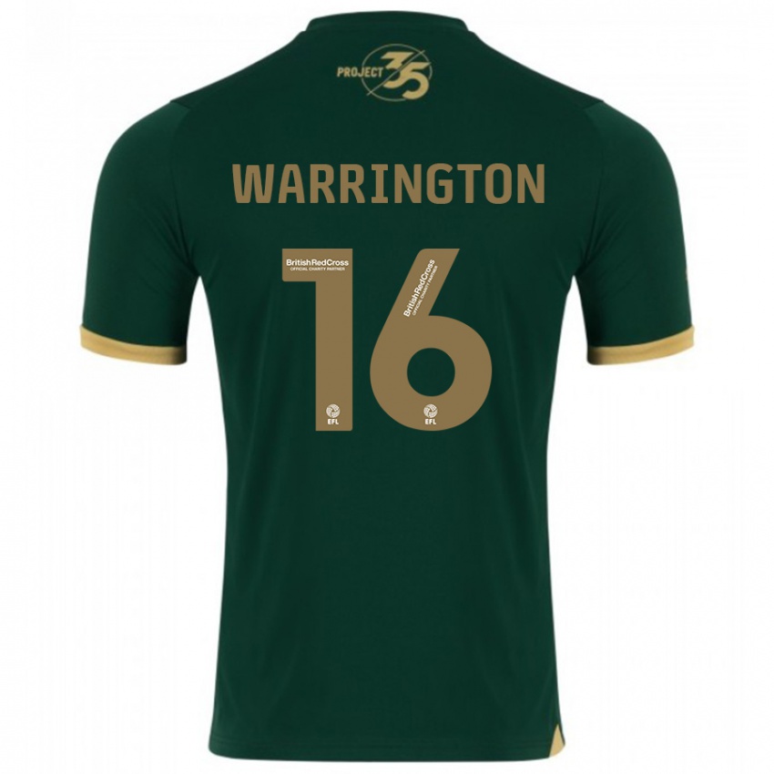 Férfi Lewis Warrington #16 Zöld Hazai Jersey 2023/24 Mez Póló Ing