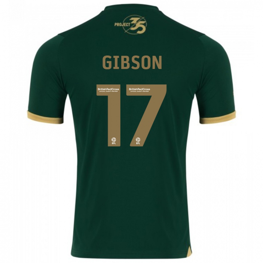 Férfi Lewis Gibson #17 Zöld Hazai Jersey 2023/24 Mez Póló Ing