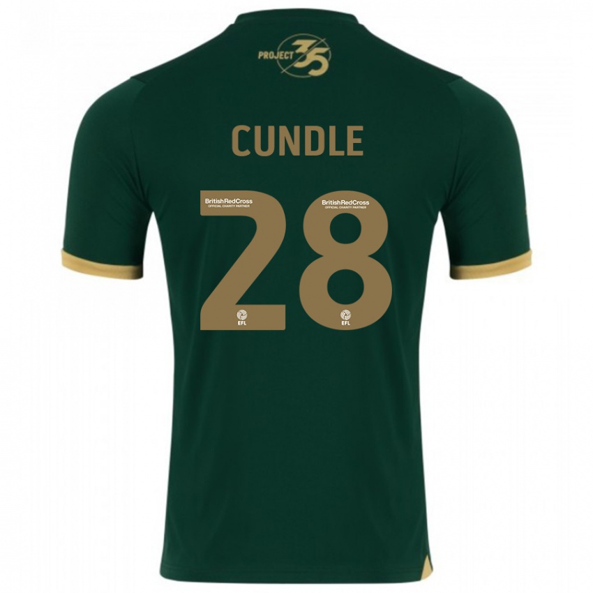 Férfi Luke Cundle #28 Zöld Hazai Jersey 2023/24 Mez Póló Ing