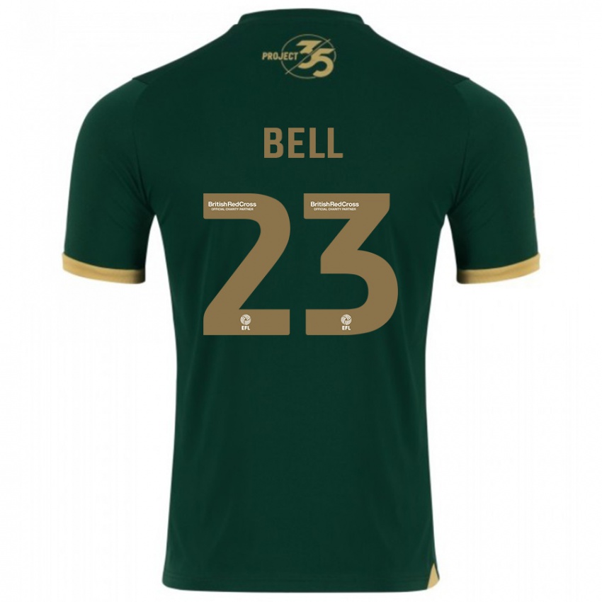 Férfi Katelyn Bell #23 Zöld Hazai Jersey 2023/24 Mez Póló Ing