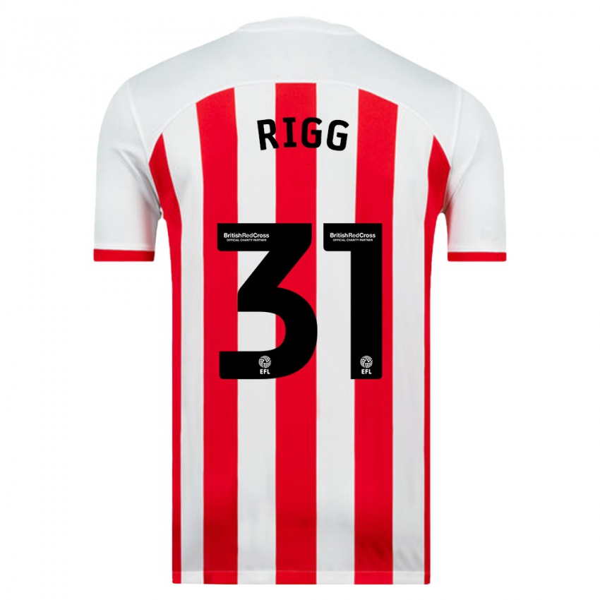 Férfi Chris Rigg #31 Fehér Hazai Jersey 2023/24 Mez Póló Ing