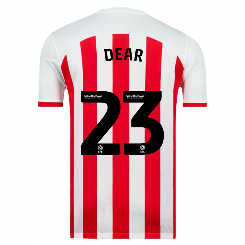 Férfi Jenna Dear #23 Fehér Hazai Jersey 2023/24 Mez Póló Ing