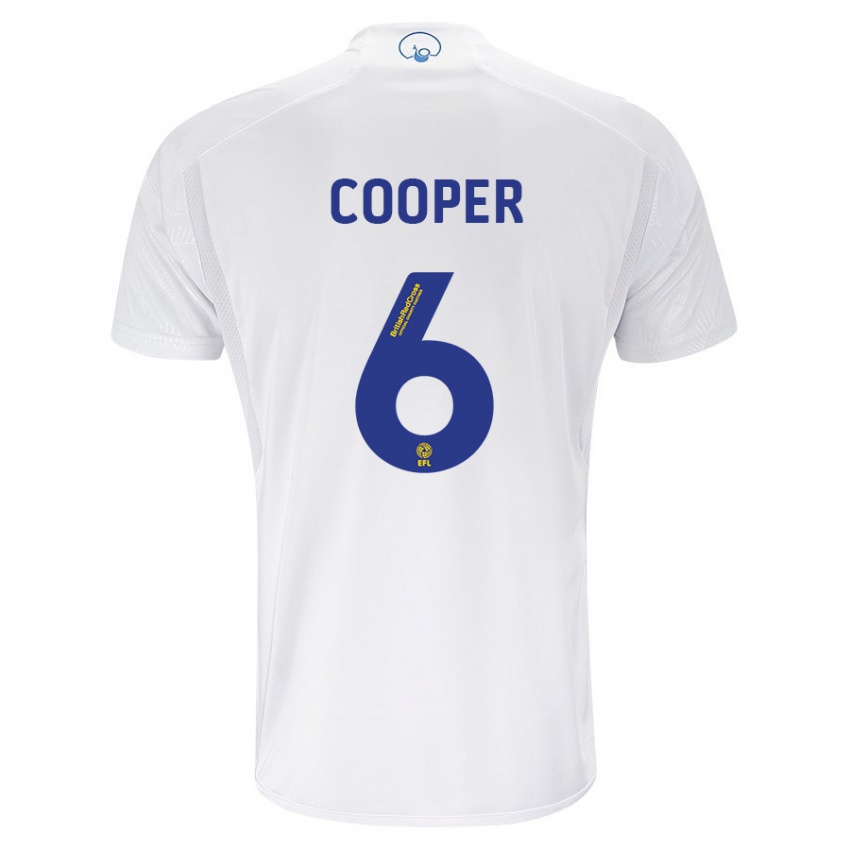 Férfi Liam Cooper #6 Fehér Hazai Jersey 2023/24 Mez Póló Ing