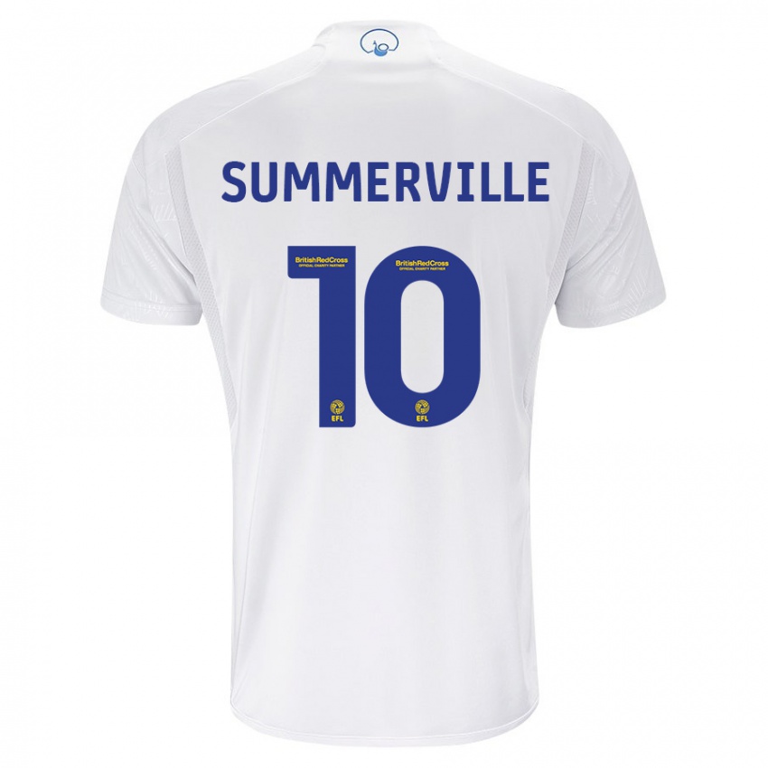 Férfi Crysencio Summerville #10 Fehér Hazai Jersey 2023/24 Mez Póló Ing