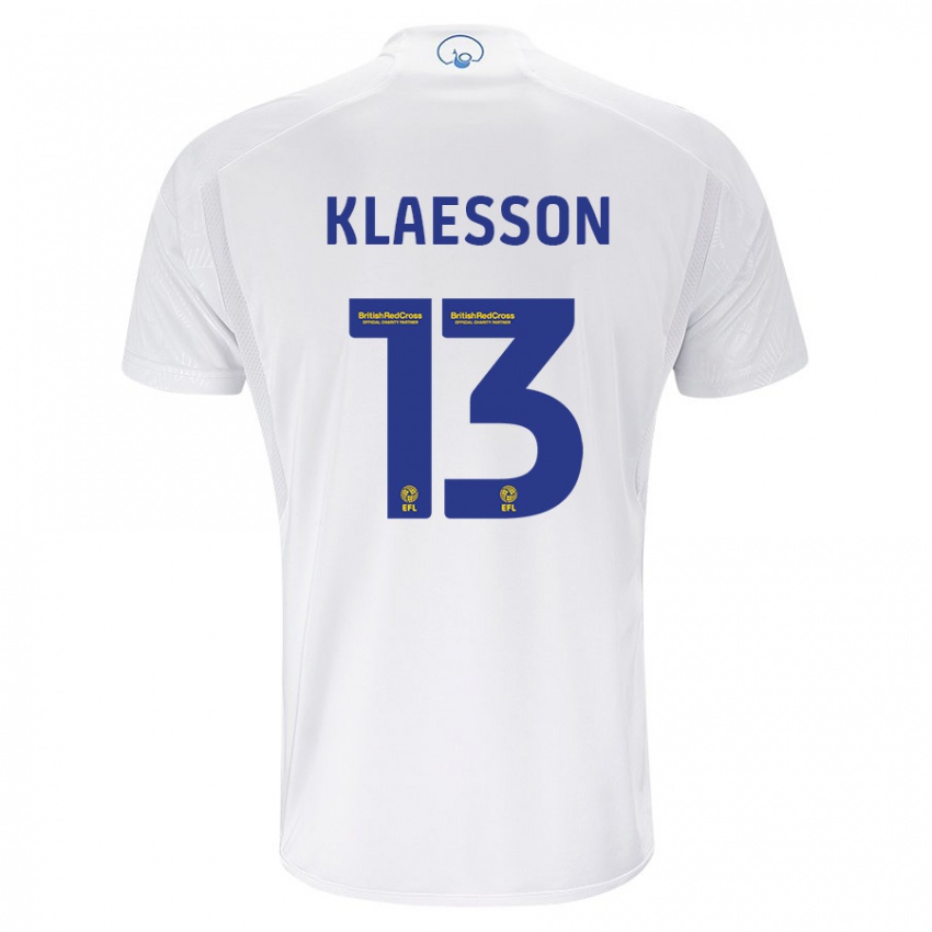 Férfi Kristoffer Klaesson #13 Fehér Hazai Jersey 2023/24 Mez Póló Ing