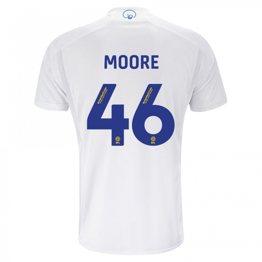 Férfi Kris Moore #46 Fehér Hazai Jersey 2023/24 Mez Póló Ing