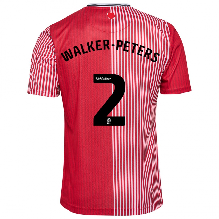 Férfi Kyle Walker-Peters #2 Piros Hazai Jersey 2023/24 Mez Póló Ing