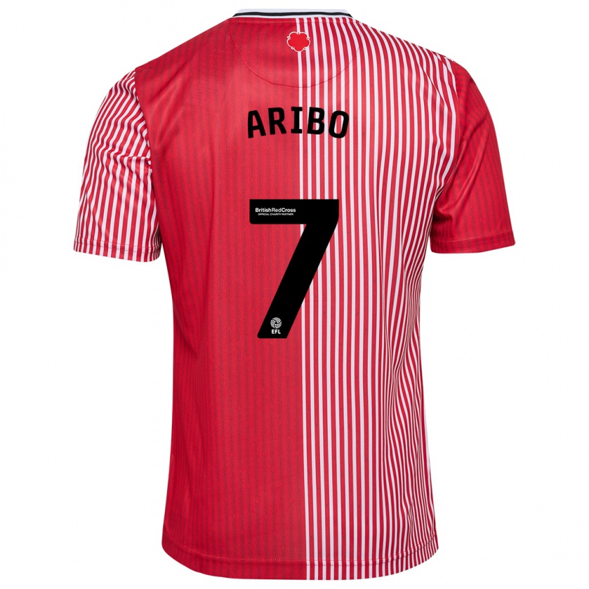 Férfi Joe Aribo #7 Piros Hazai Jersey 2023/24 Mez Póló Ing
