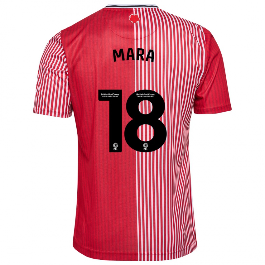 Férfi Sékou Mara #18 Piros Hazai Jersey 2023/24 Mez Póló Ing