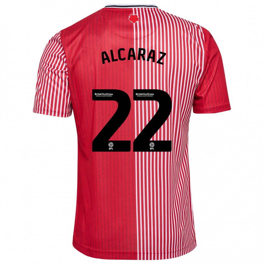 Férfi Carlos Alcaraz #22 Piros Hazai Jersey 2023/24 Mez Póló Ing