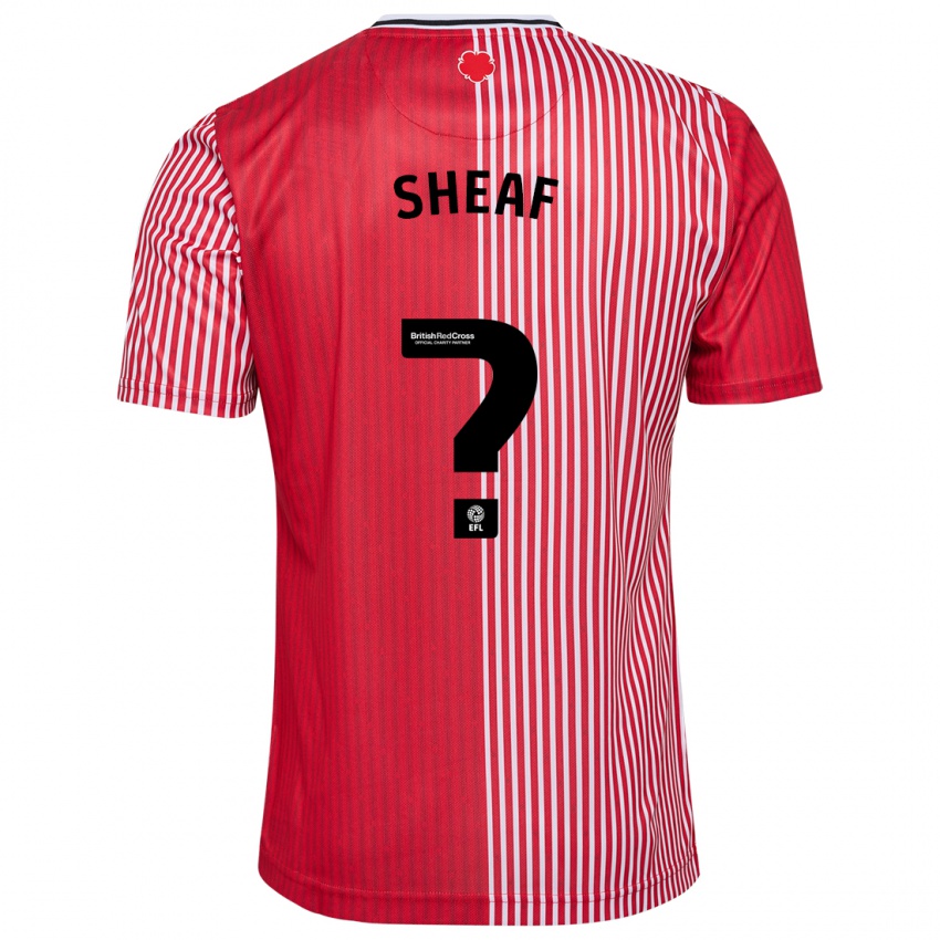 Férfi Ben Sheaf #0 Piros Hazai Jersey 2023/24 Mez Póló Ing