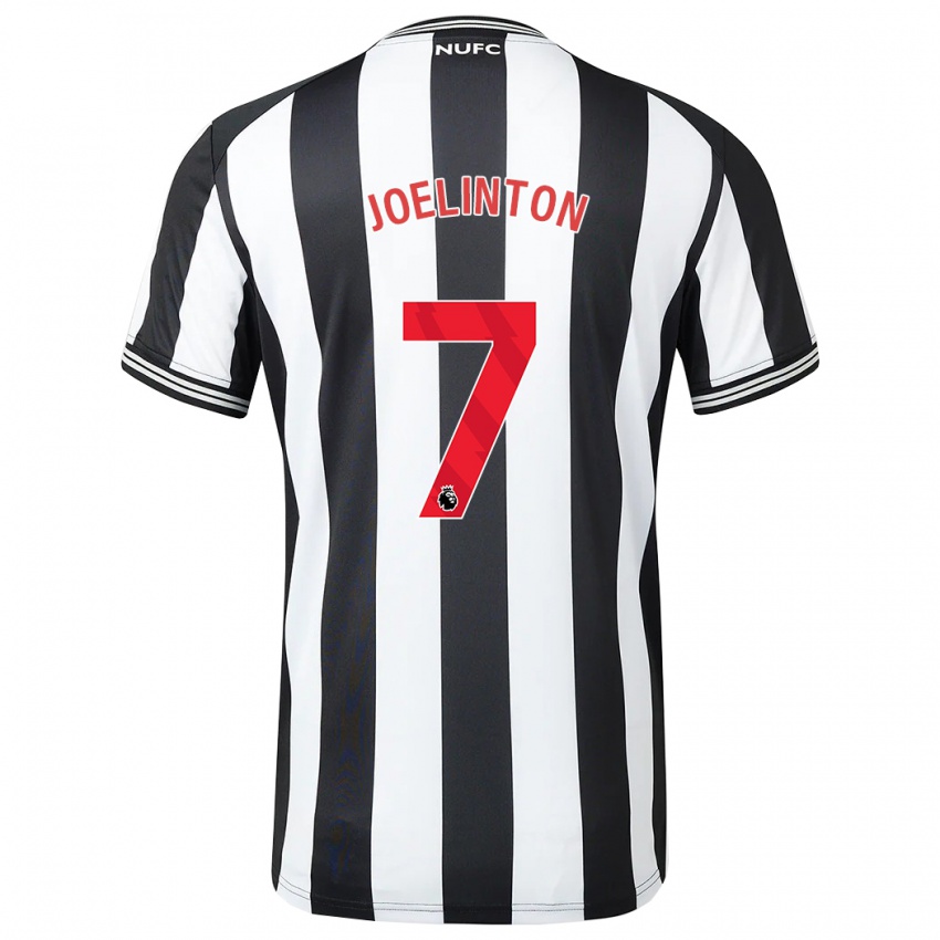 Férfi Joelinton #7 Fekete-Fehér Hazai Jersey 2023/24 Mez Póló Ing