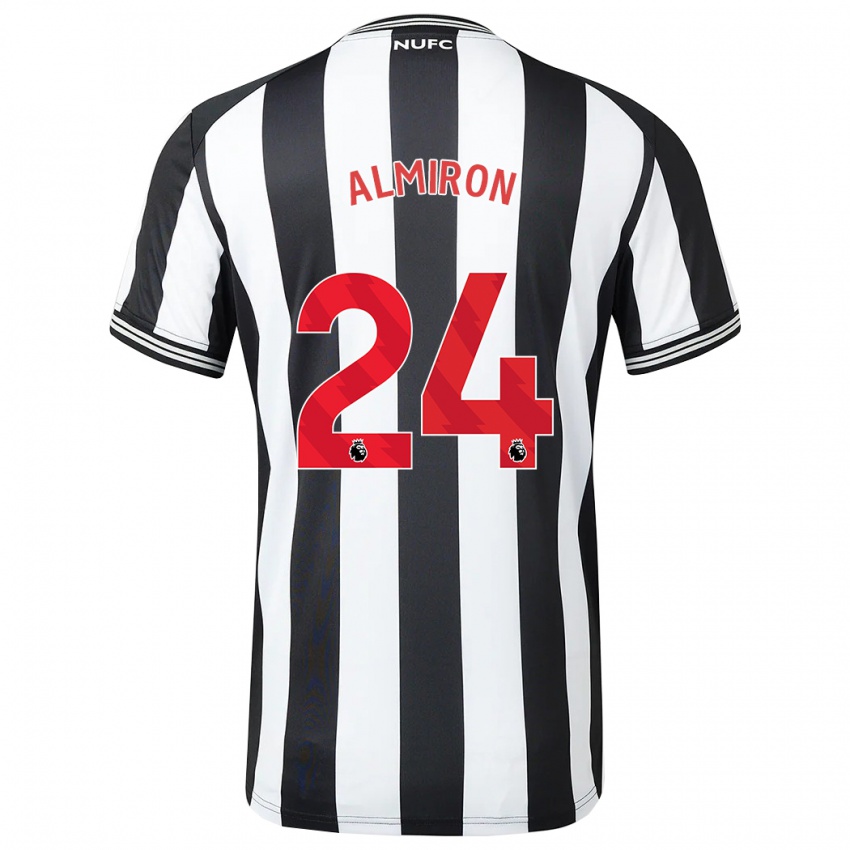 Férfi Miguel Almiron #24 Fekete-Fehér Hazai Jersey 2023/24 Mez Póló Ing