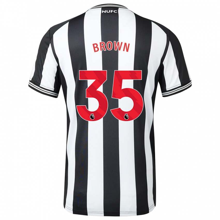 Férfi Will Brown #35 Fekete-Fehér Hazai Jersey 2023/24 Mez Póló Ing