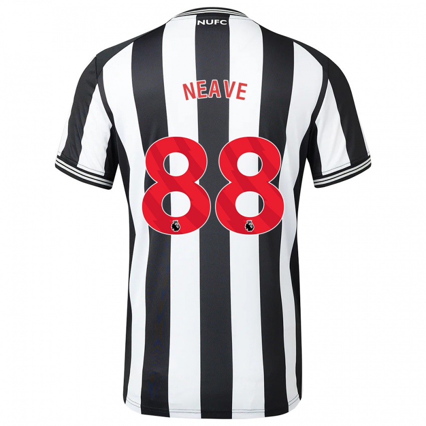 Férfi Sean Neave #88 Fekete-Fehér Hazai Jersey 2023/24 Mez Póló Ing