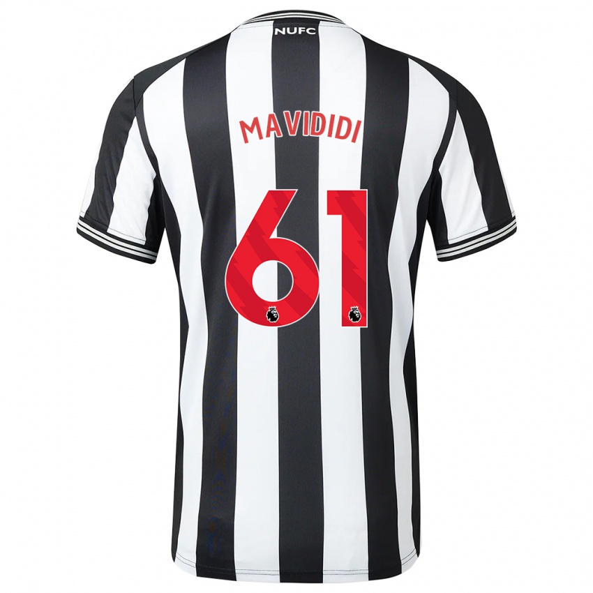 Férfi Shaun Mavididi #61 Fekete-Fehér Hazai Jersey 2023/24 Mez Póló Ing