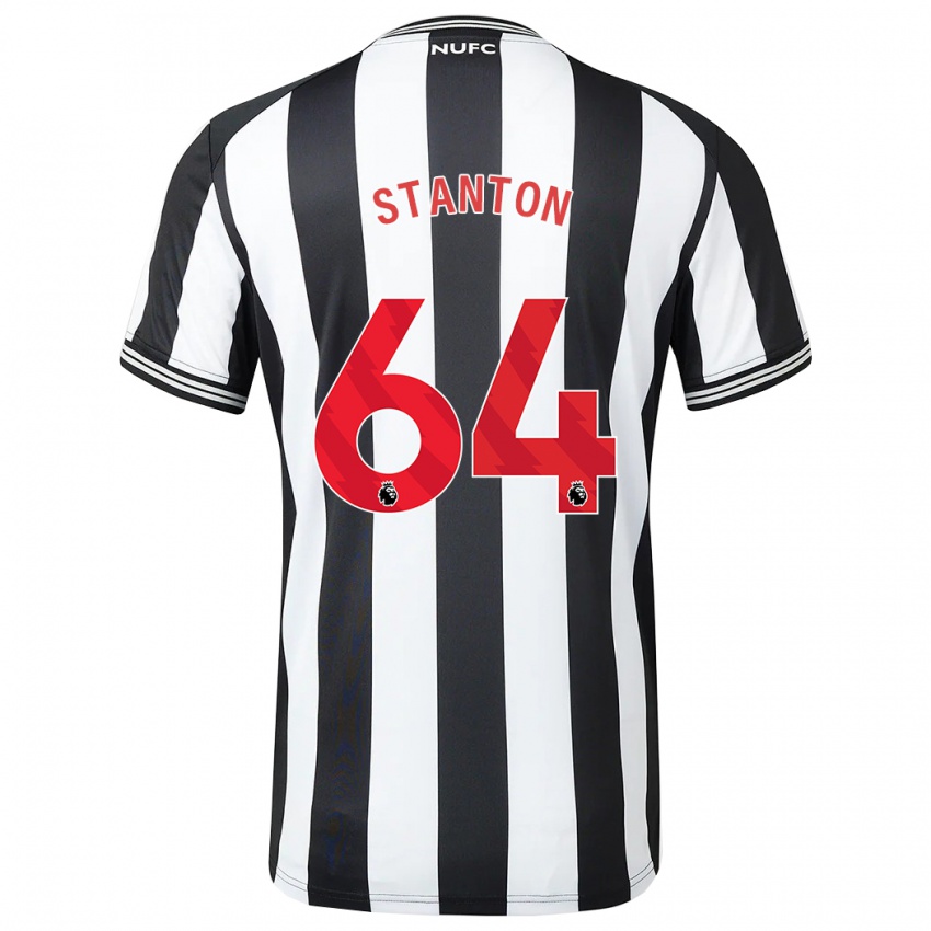 Férfi Ellis Stanton #64 Fekete-Fehér Hazai Jersey 2023/24 Mez Póló Ing