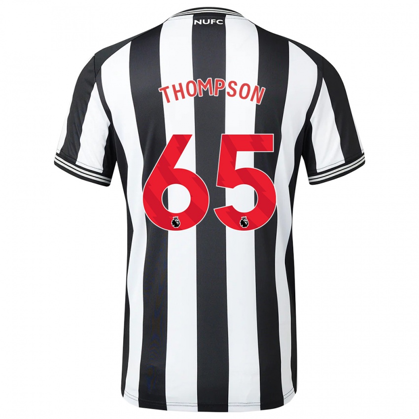 Férfi Ciaran Thompson #65 Fekete-Fehér Hazai Jersey 2023/24 Mez Póló Ing