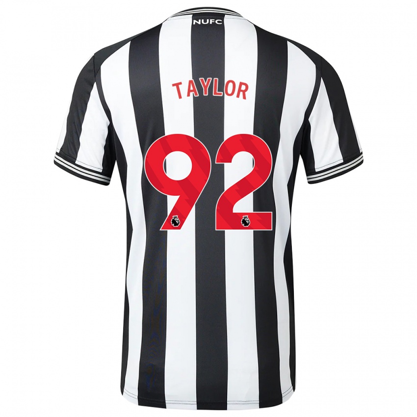 Férfi Matthew Taylor #92 Fekete-Fehér Hazai Jersey 2023/24 Mez Póló Ing