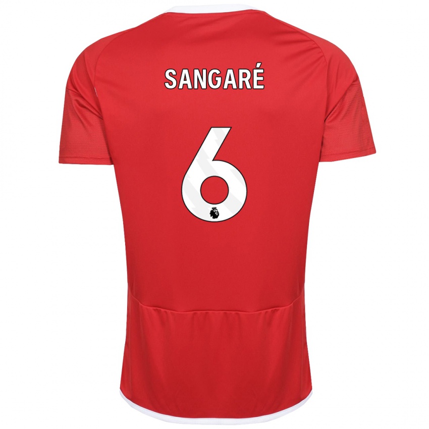 Férfi Ibrahim Sangare #6 Piros Hazai Jersey 2023/24 Mez Póló Ing