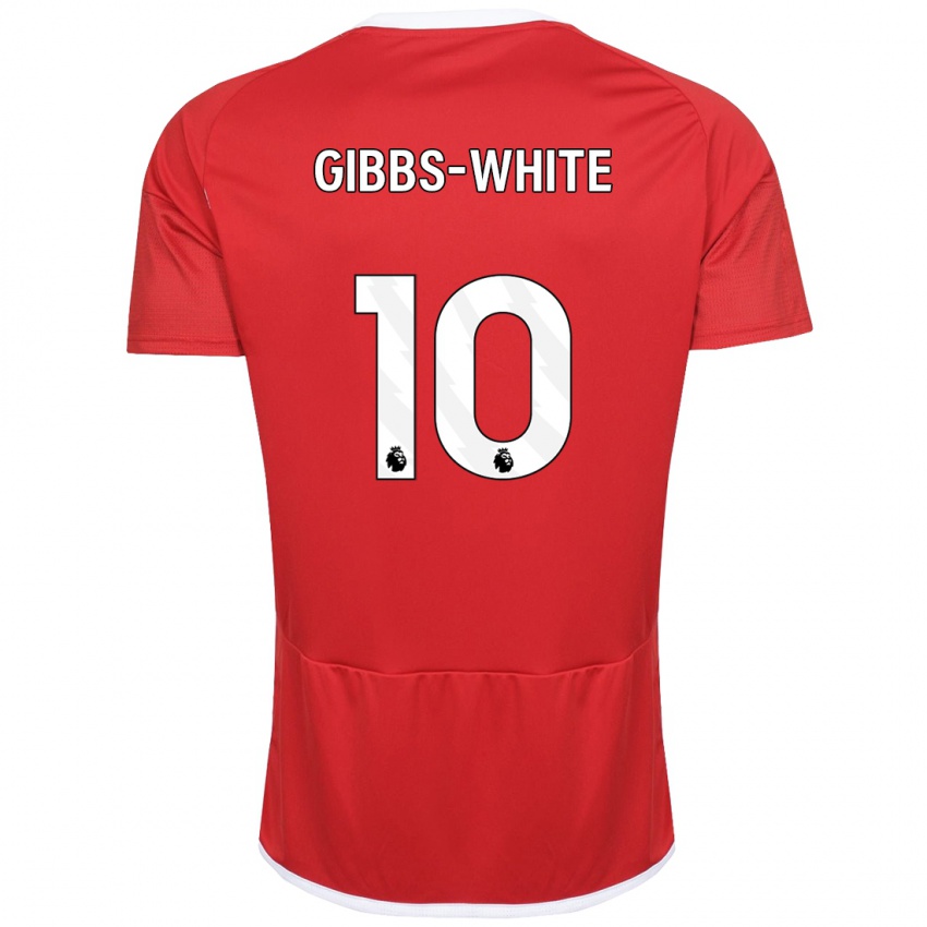 Férfi Morgan Gibbs-White #10 Piros Hazai Jersey 2023/24 Mez Póló Ing