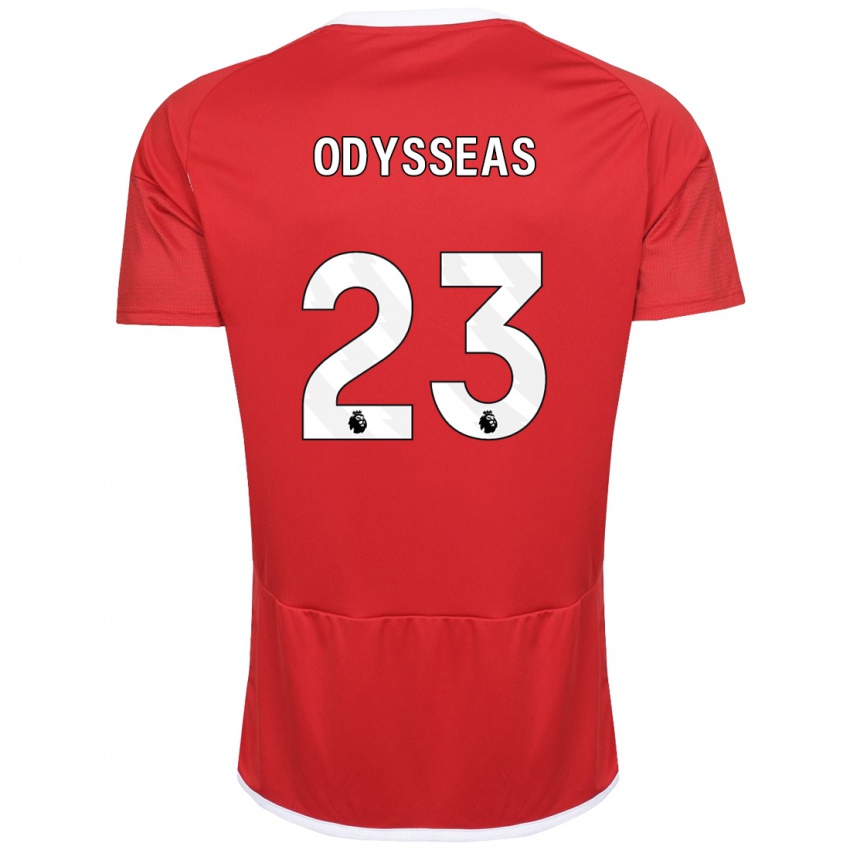 Férfi Odysseas Vlachodimos #23 Piros Hazai Jersey 2023/24 Mez Póló Ing