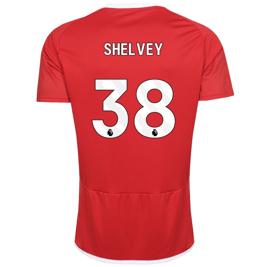 Férfi George Shelvey #38 Piros Hazai Jersey 2023/24 Mez Póló Ing