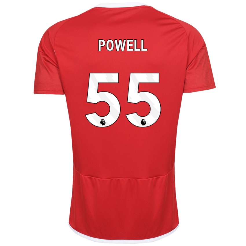 Férfi Josh Powell #55 Piros Hazai Jersey 2023/24 Mez Póló Ing