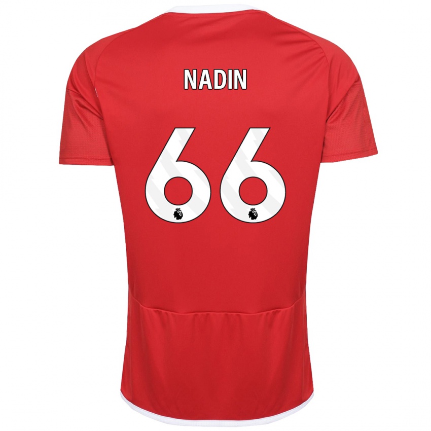 Férfi Jack Nadin #66 Piros Hazai Jersey 2023/24 Mez Póló Ing