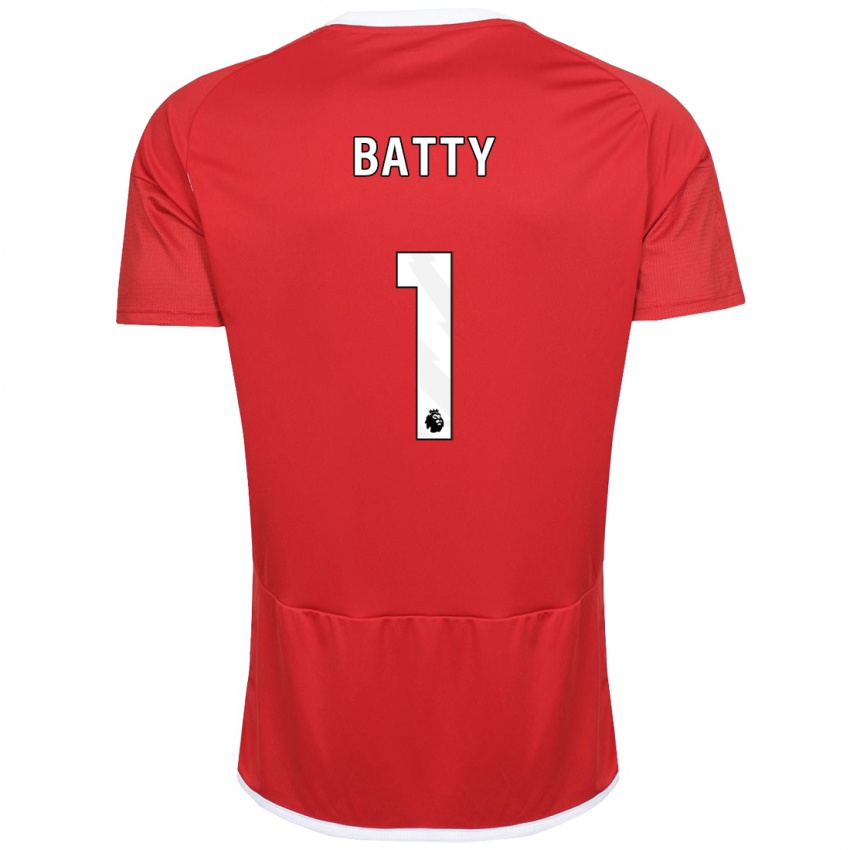 Férfi Emily Batty #1 Piros Hazai Jersey 2023/24 Mez Póló Ing