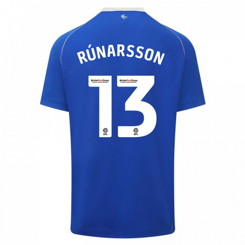 Férfi Runar Alex Runarsson #13 Kék Hazai Jersey 2023/24 Mez Póló Ing