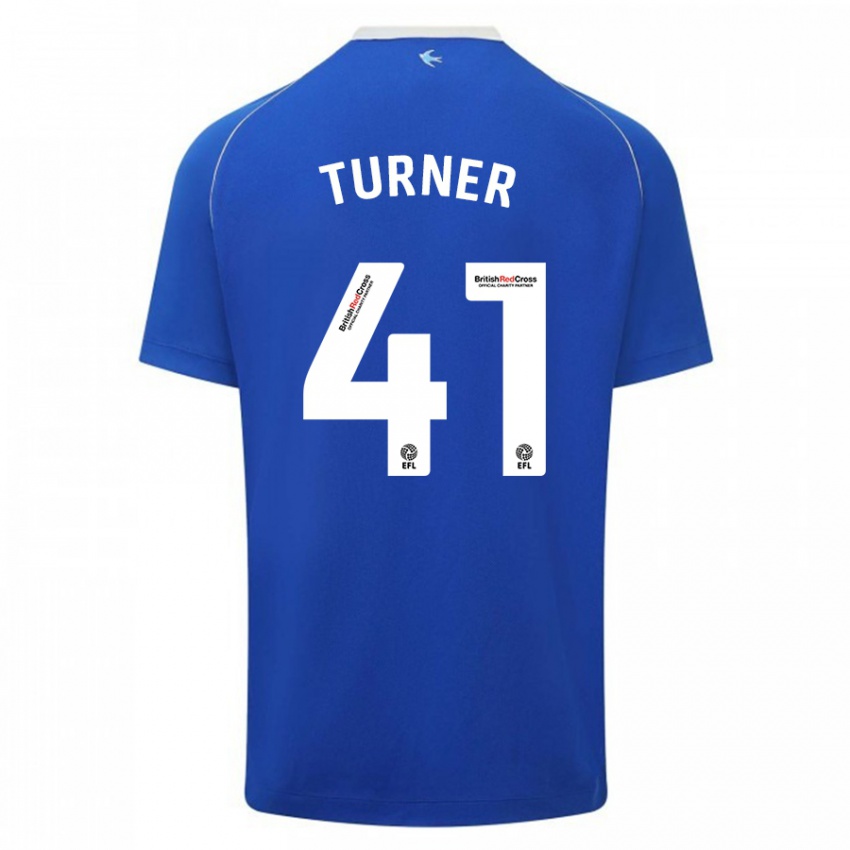 Férfi Matthew Turner #41 Kék Hazai Jersey 2023/24 Mez Póló Ing