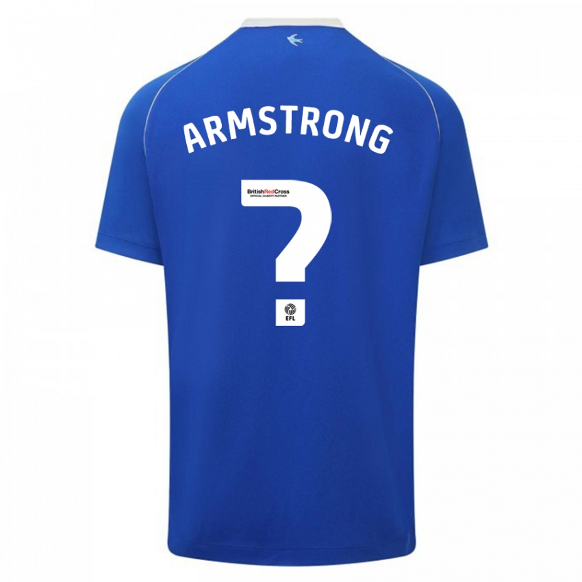 Férfi Luke Armstrong #0 Kék Hazai Jersey 2023/24 Mez Póló Ing