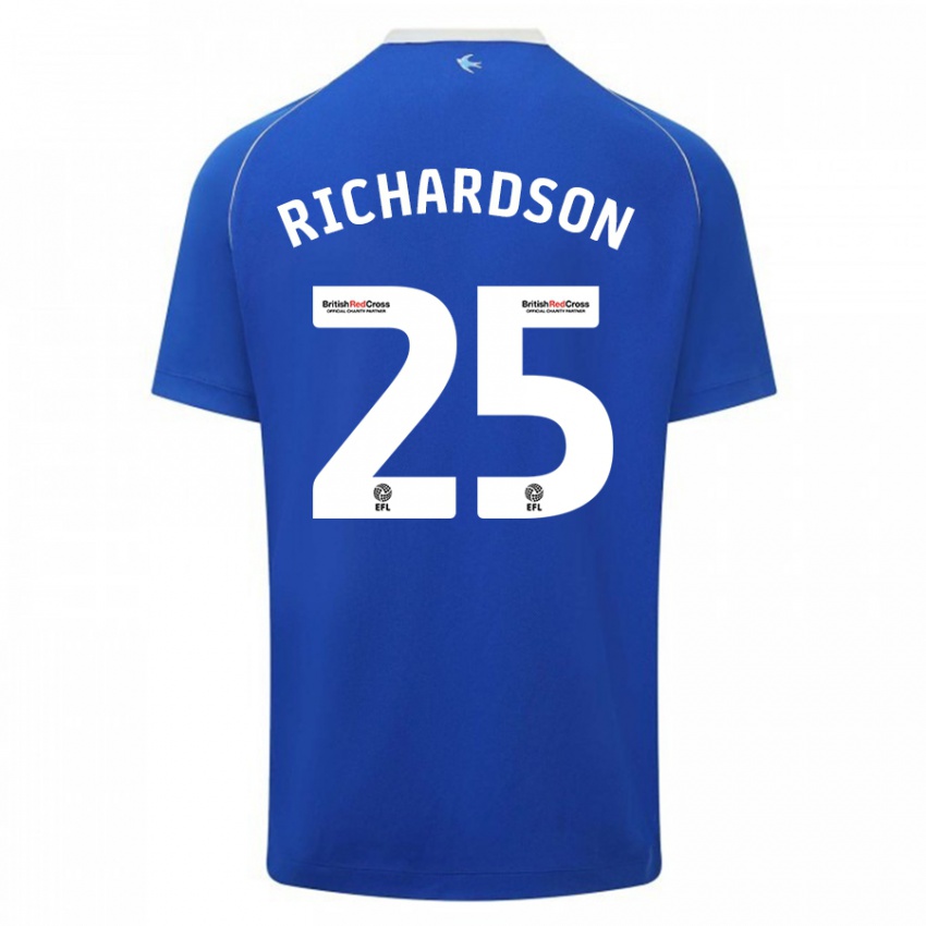 Férfi Tija Richardson #25 Kék Hazai Jersey 2023/24 Mez Póló Ing