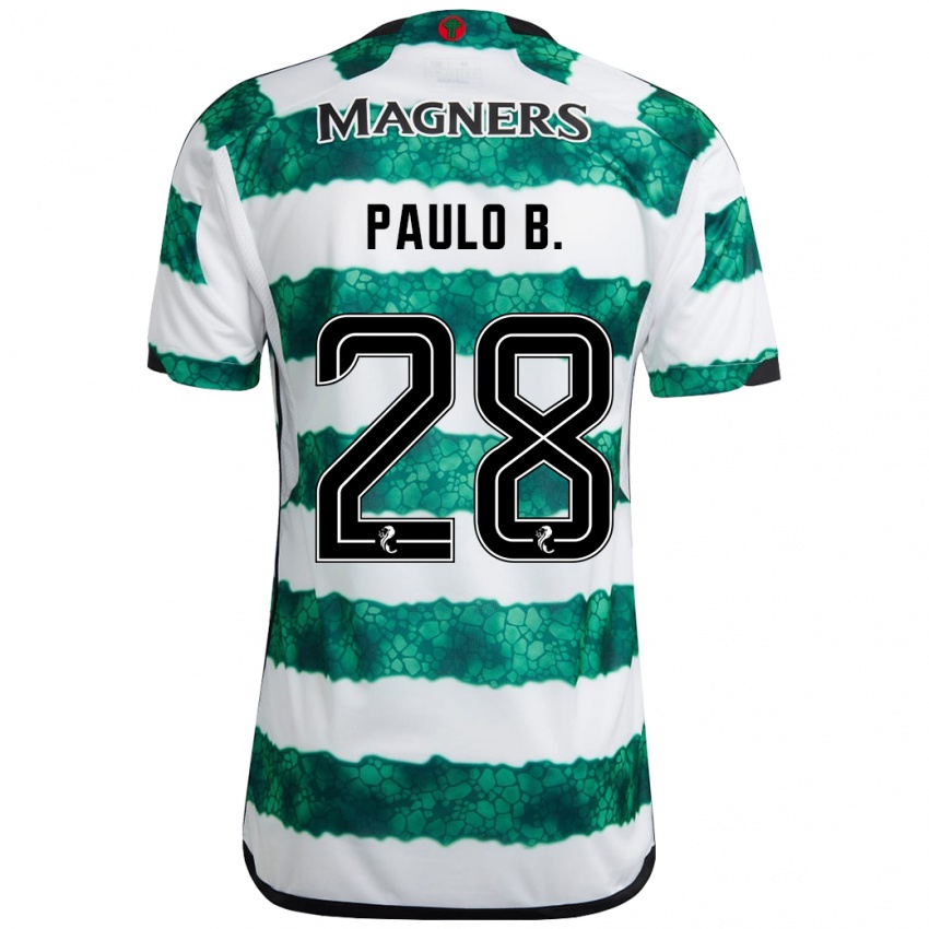 Férfi Paulo Bernardo #28 Zöld Hazai Jersey 2023/24 Mez Póló Ing