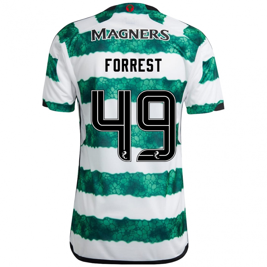 Férfi James Forrest #49 Zöld Hazai Jersey 2023/24 Mez Póló Ing