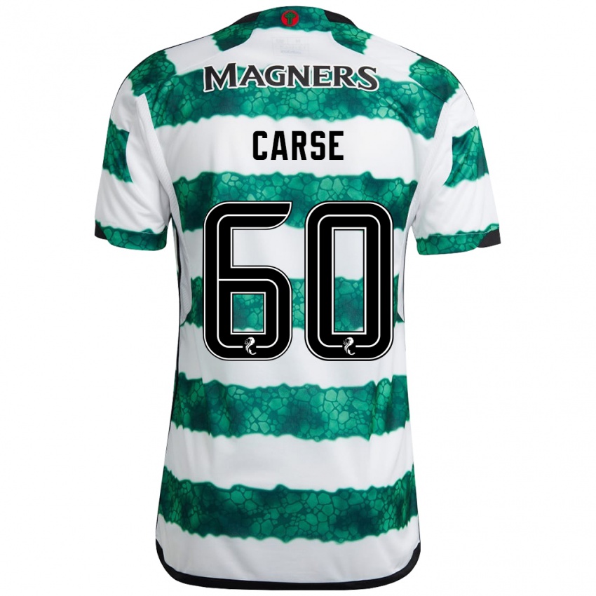 Férfi Mackenzie Carse #60 Zöld Hazai Jersey 2023/24 Mez Póló Ing