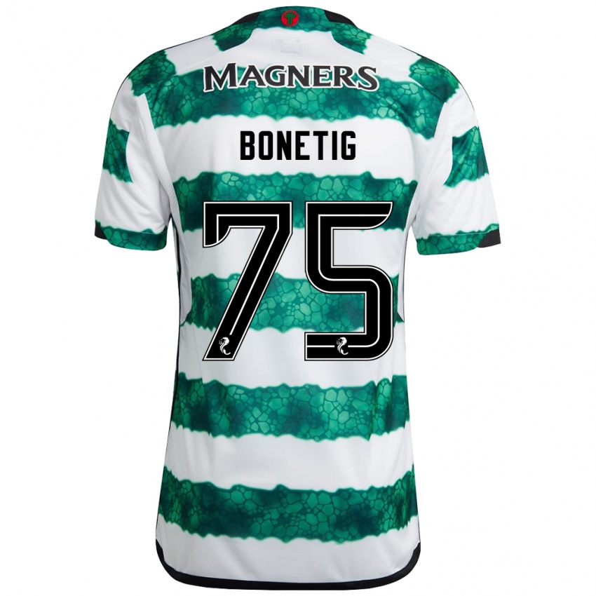 Férfi Liam Bonetig #75 Zöld Hazai Jersey 2023/24 Mez Póló Ing