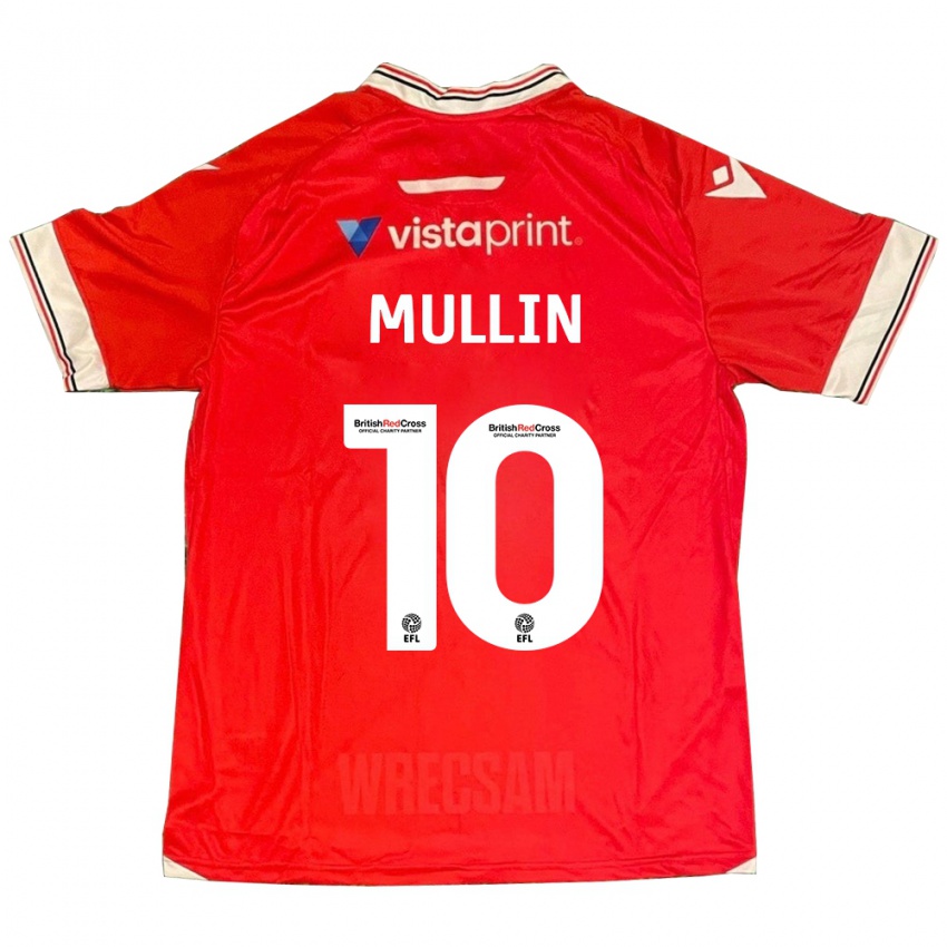 Férfi Paul Mullin #10 Piros Hazai Jersey 2023/24 Mez Póló Ing