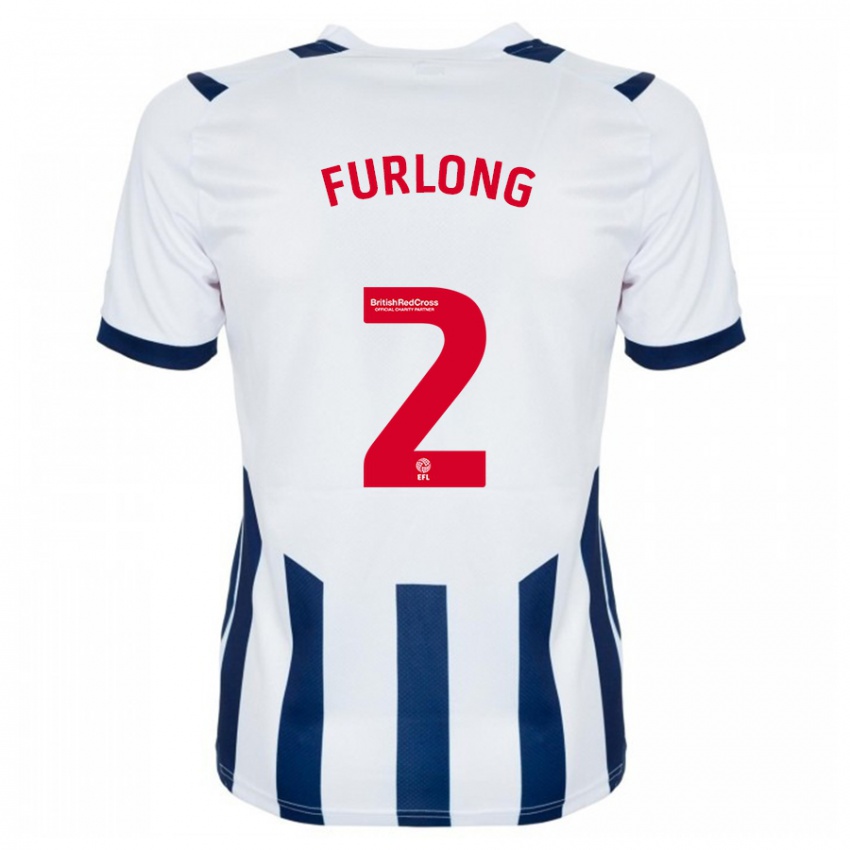 Férfi Darnell Furlong #2 Fehér Hazai Jersey 2023/24 Mez Póló Ing