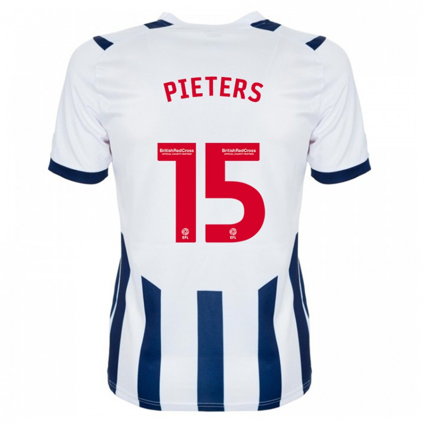 Férfi Erik Pieters #15 Fehér Hazai Jersey 2023/24 Mez Póló Ing