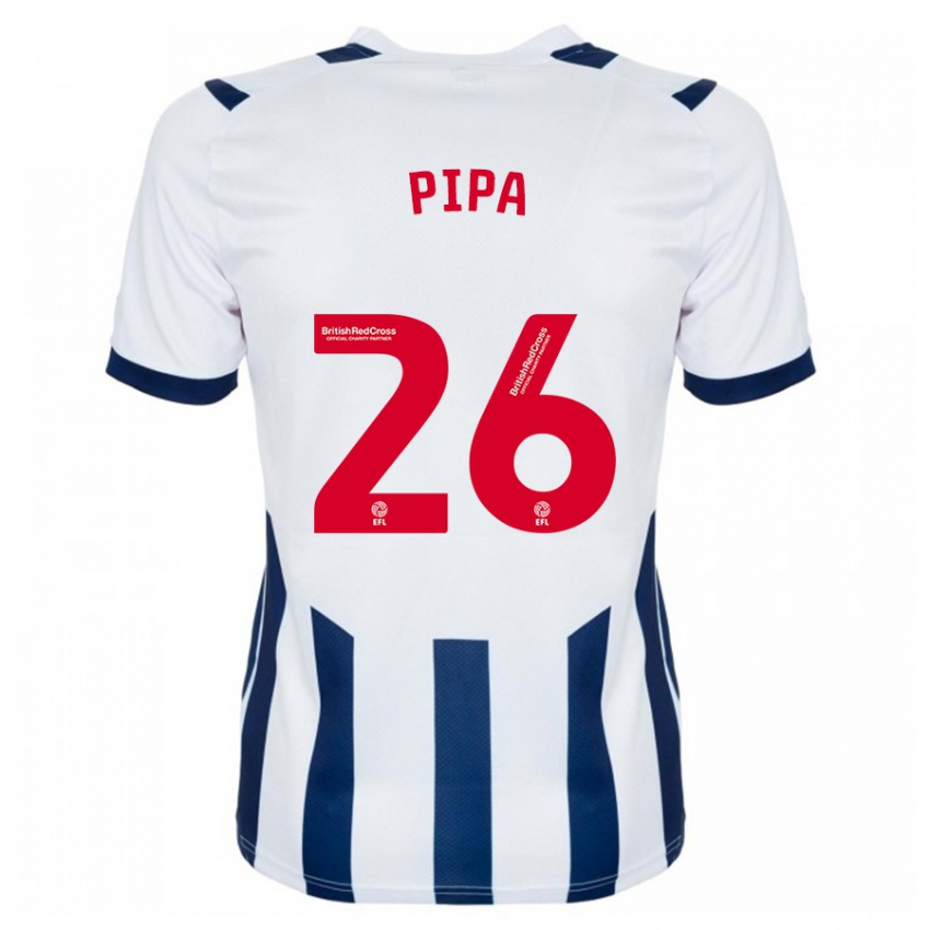 Férfi Pipa #26 Fehér Hazai Jersey 2023/24 Mez Póló Ing