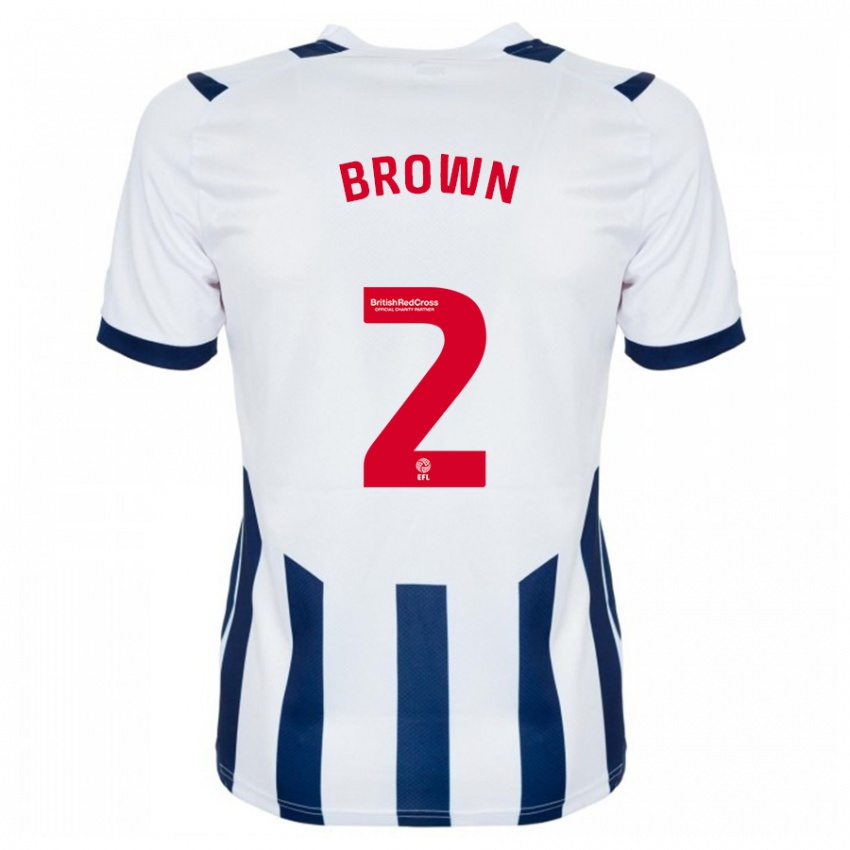 Férfi Ashlee Brown #2 Fehér Hazai Jersey 2023/24 Mez Póló Ing