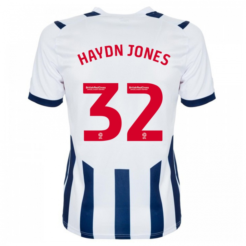 Férfi Mackenzie Haydn Jones #32 Fehér Hazai Jersey 2023/24 Mez Póló Ing