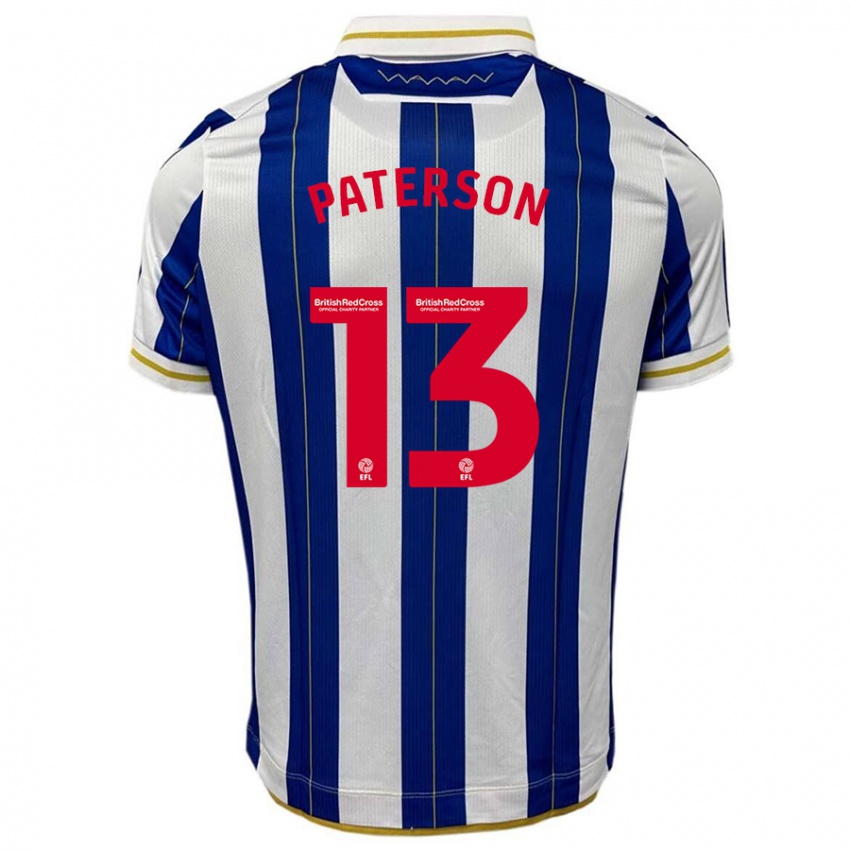 Férfi Callum Paterson #13 Kék Fehér Hazai Jersey 2023/24 Mez Póló Ing