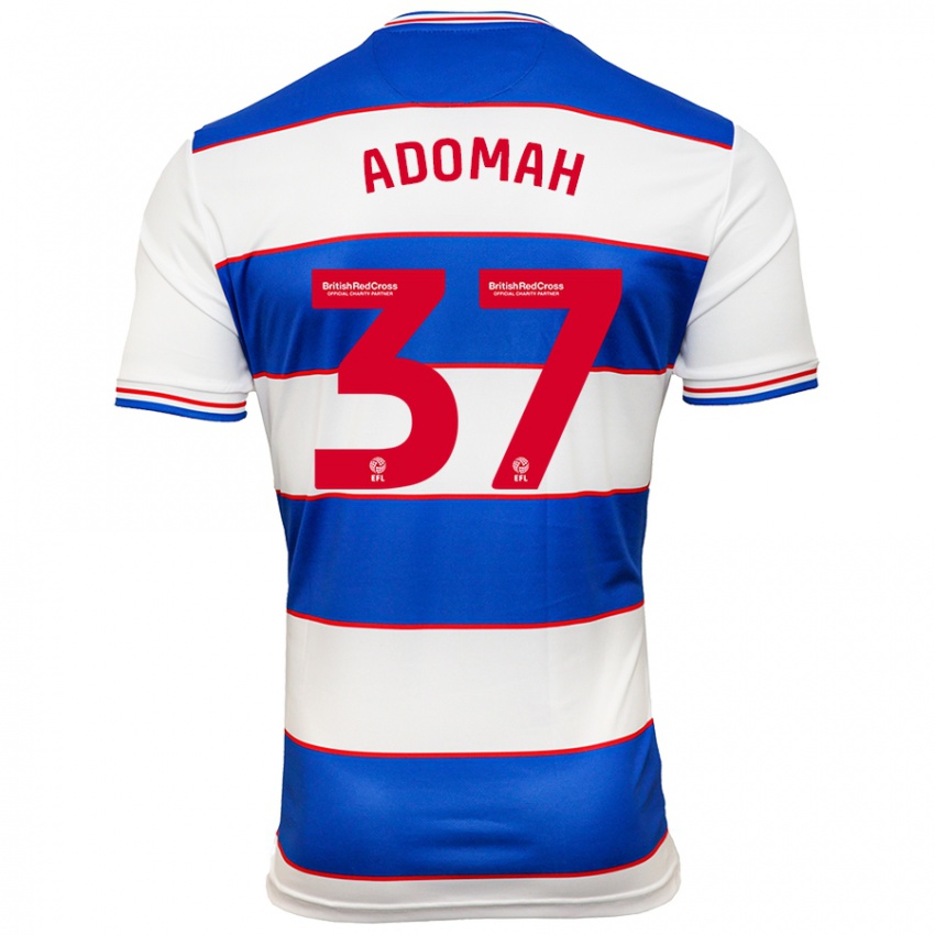 Férfi Albert Adomah #37 Fehér Kék Hazai Jersey 2023/24 Mez Póló Ing